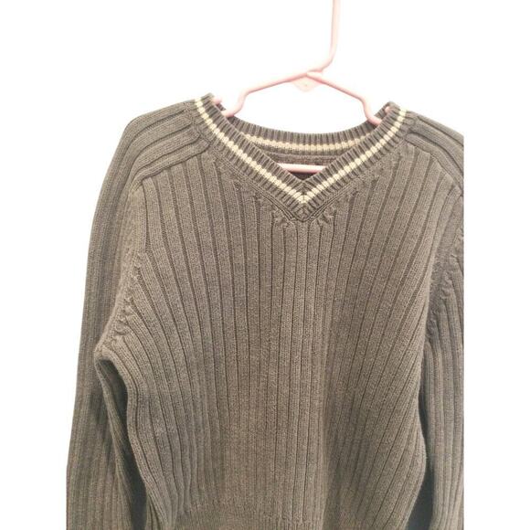 Vtg Abercrombie & Fitch Womens Ribbed Sweater Size Small Y2K Preppy Tennis Grey - Picture 5 of 10